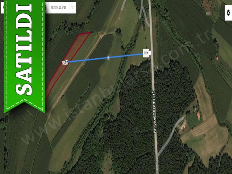 Çatalca Karacaköyde Satılık Arsa , 1,410 M2 Çevrili Çaplı