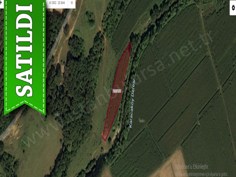Çatalca Karacaköyde Satılık Arsa ,  253 M2 Çaplı Hisseli