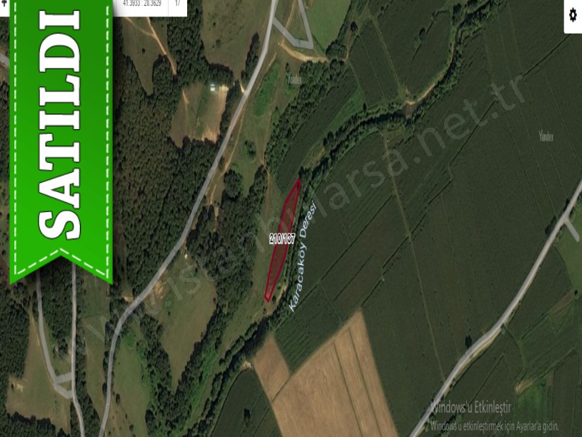Çatalca Karacaköyde Satılık Arsa ,  253 M2 Çaplı Hisseli