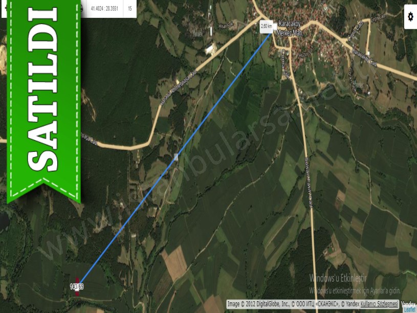 Çatalca Karacaköyde Satılık Arsa , 427 m2 Çaplı Yolu Var