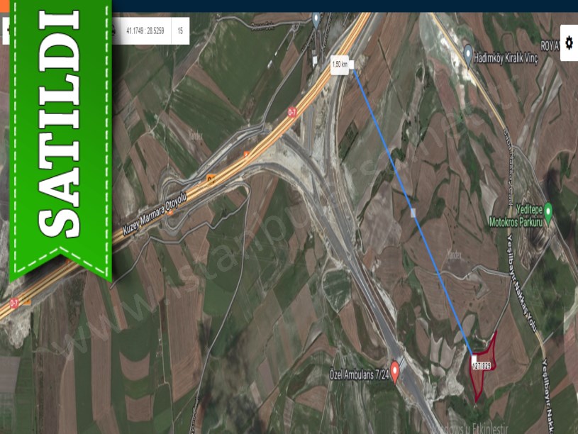 Çatalca Nakkaşta  Satılık  Arsa , 350 M2 Yolu Var Caddeye Yakın