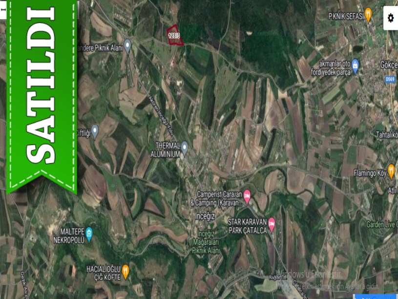 Çatalca İnceğizde Satılık Arsa , 499 M2 Yola Cephe Çevrili 