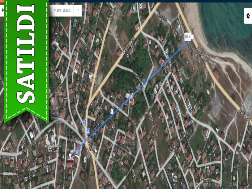 Arnavutköy Karaburunda Satılık Villa , 3 Katlı Deniz Manzaralı Masrafsız