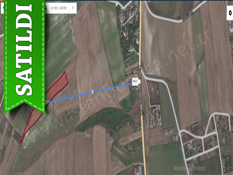 Arnavutköy Çilingirde Satılık Arsa , 948 m2 Caddeye Yakın Hisseli