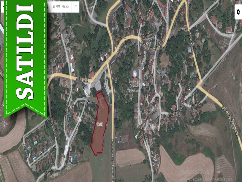 Arnavutköy Boyalıkta Satılık Arsa , 1,705 M2 Köyİçi İmarlı