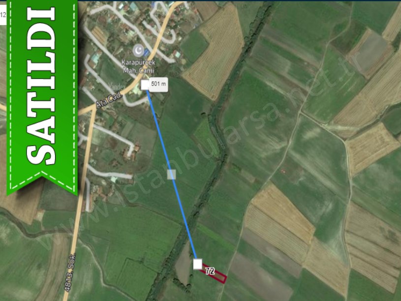 Tekirdağ Saray Yuvalıda Satılık Arsa , 460 M2 Yolu Var