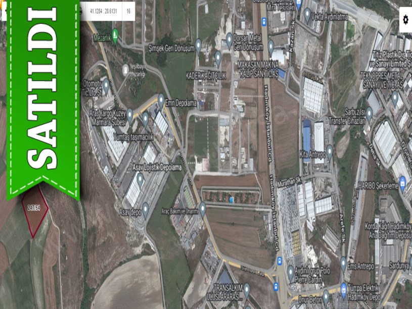 Arnavutköy Yeşilbayırda Satılık Arsa , 134 M2 Yolu Var Fabrikalara Yakın