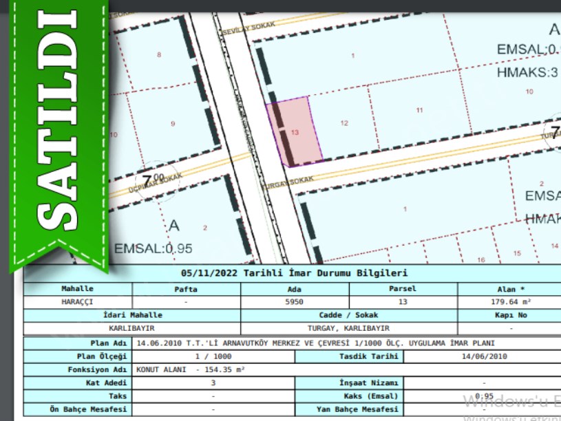 Arnavutköy Haraççıda Satılık Müstakil Ev , 180 m2 Cadde Cephe Müstakil