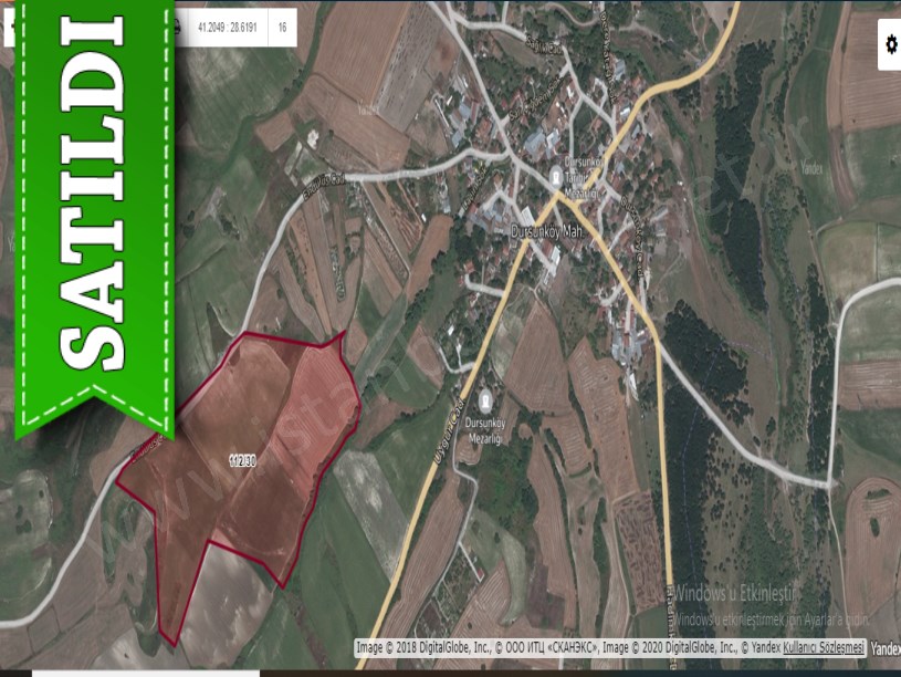 Arnavutköy Dursunköyde Satılık Arsa , 370 M2 Cadde Cephe Yolu Var