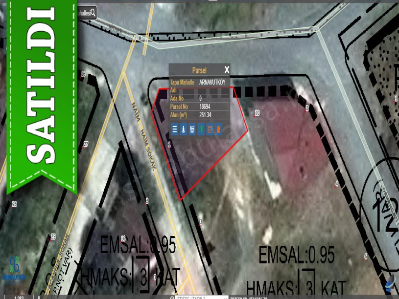Arnavutköy Yavuzselim Mah Satılık Arsa , 251 M2 Cadde Cephe Köşe Başı