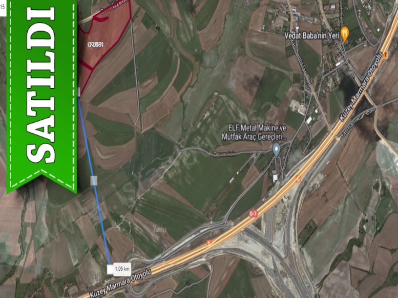 Çatalca Nakkaşta  Satılık  Arsa , 400 M2 Cadde Cephe