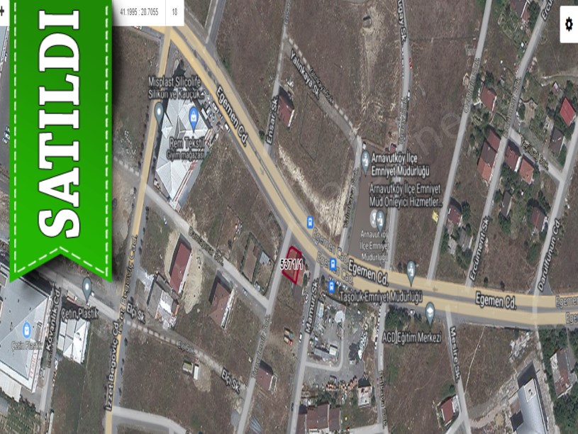 Arnavutköy Taşolukta Satılık Arsa , 188 M2 Cadde Cephe Köşebaşı