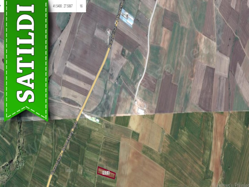 Kırklareli Pınarhisar Sütlüce,de Satılık Tarla , 3,367 M2 Müstakil Yolu Var