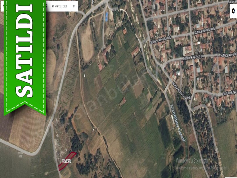 Kırklareli Pınarhisar Sütlüce,de Satılık Tarla , 1,102 M2 Köye Yakın Yolu Var
