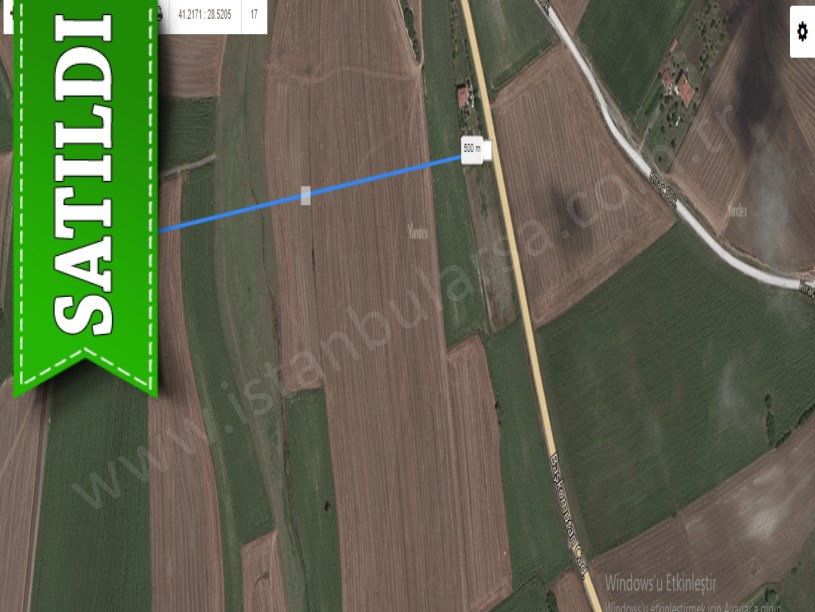 Çatalca Örcünlüde Satılık Arsa , 663 M2 Yolu Var 