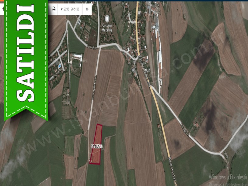 Çatalca Örcünlüde Satılık Arsa , 663 M2 Yolu Var 