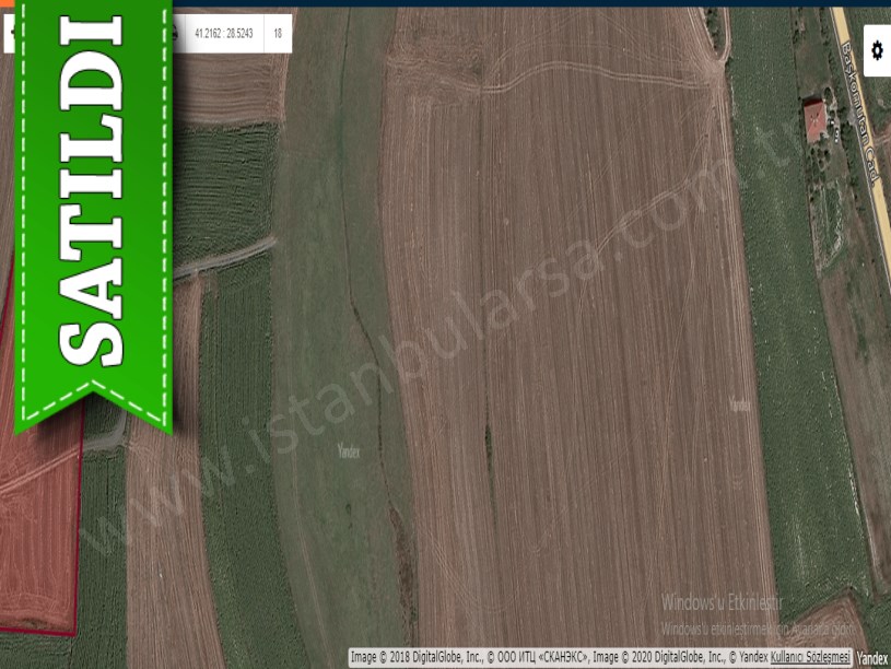 Çatalca Örcünlüde Satılık Arsa , 663 M2 Yolu Var 