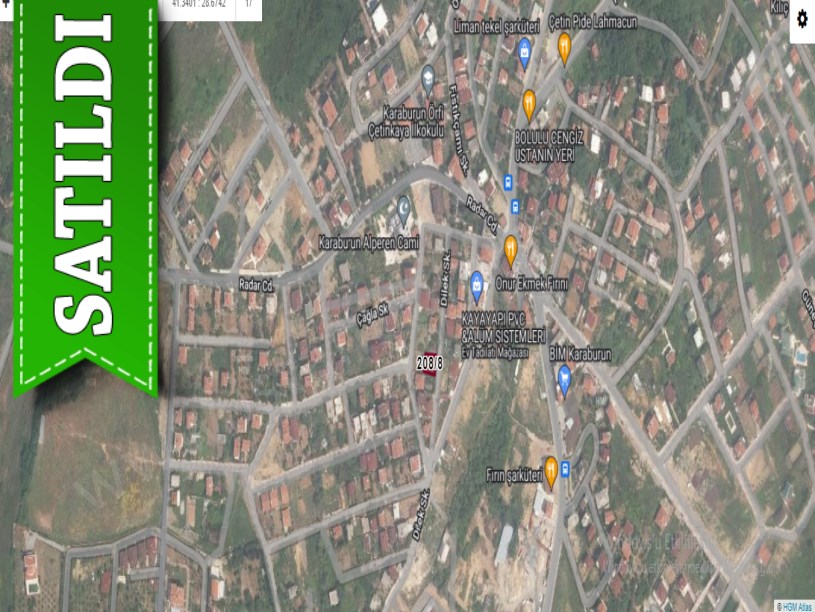 Arnavutköy Karaburunda Satılık Arsa , 212 M2 Müstakil İmarlı Merkezde