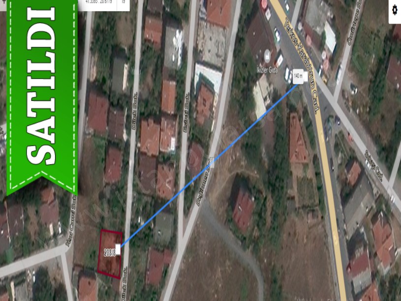 Arnavutköy Karaburunda Satılık Arsa , 212 M2 Müstakil İmarlı Merkezde