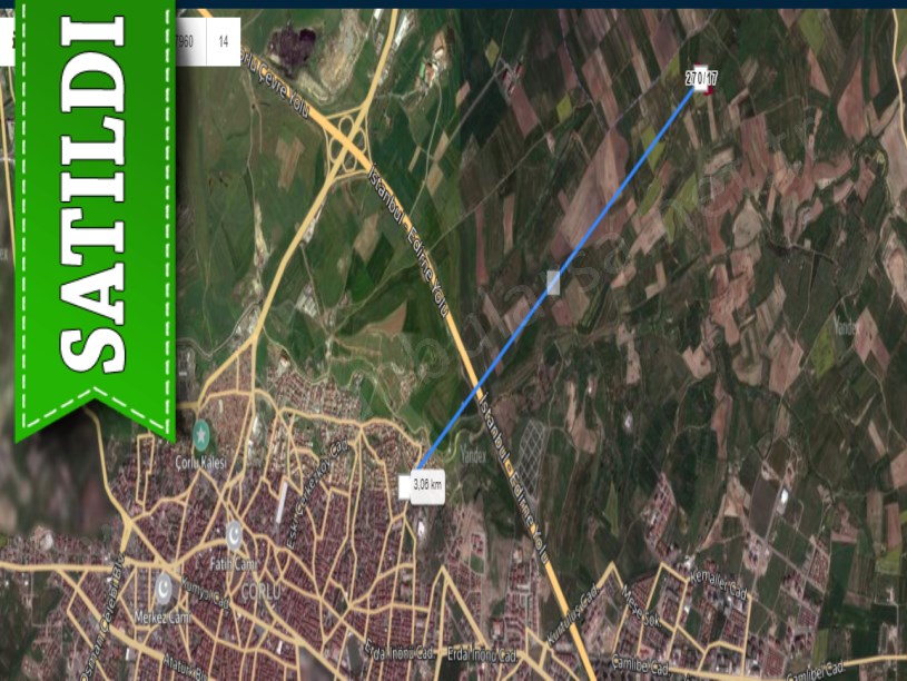 Tekirdağ Çorlu Kemalettin Mah. Satılık Arsa , 1000 M2 Hisseli