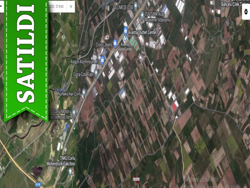 Tekirdağ Çorlu Kemalettin Mah. Satılık Arsa , 1000 M2 Hisseli