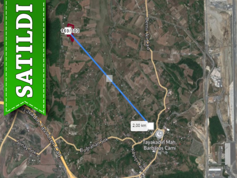 Arnavutköy Tayakadında Satılık Arsa , 212 M2 Yolu Var Evlerin Yakını