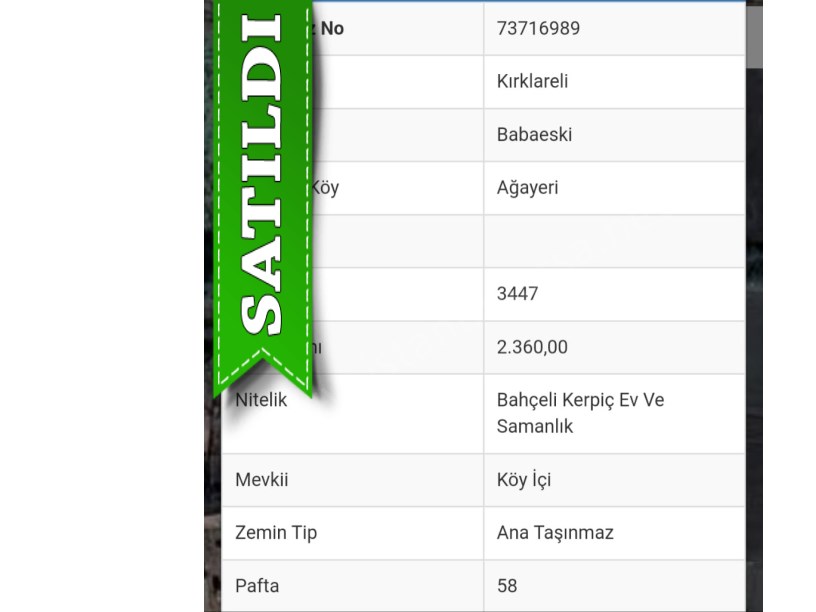 Kırklareli Babaeski Ağayeri Köyünde Satılık Müstakil Ev , 2,360 m2 Arsası İki Katlı