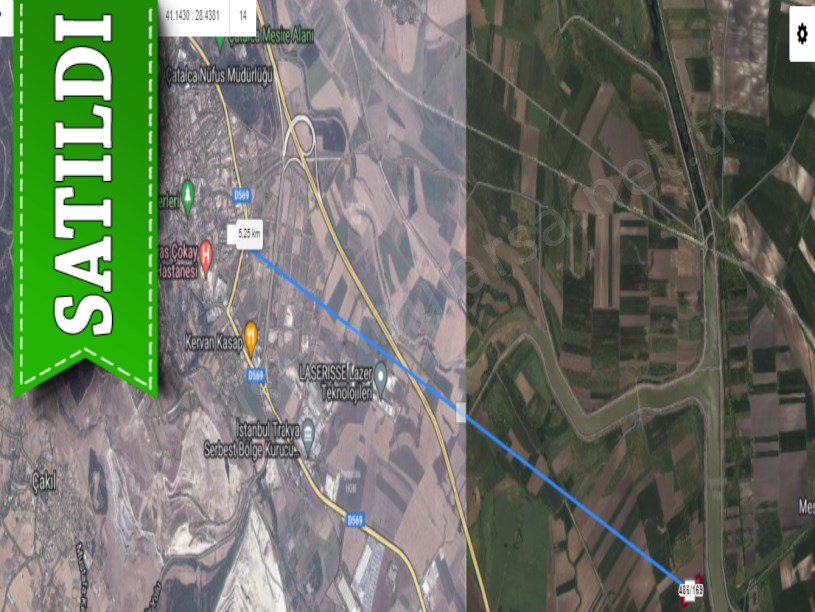 Çatalca Ferhatpaşada Satılık Arsa , 727 m2 Hisseli 