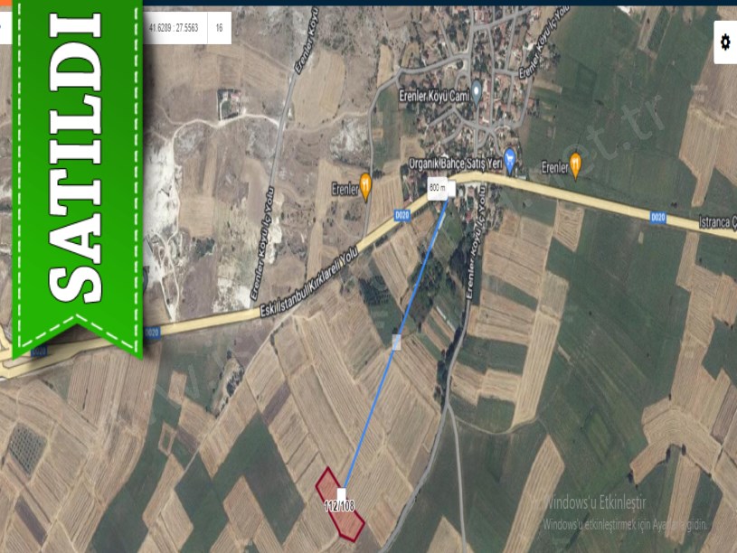 Kırklareli Pınarhisar Erenlerde Satılık Arsa , 2,657 m2 Hisseli 