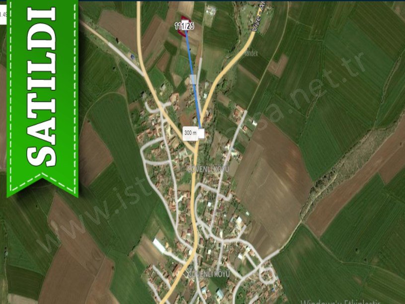 Kırklareli Vize Çüvenli Köyünde Satılık Tarla ,1,400 m2 Müstakil Evlerin Yakını