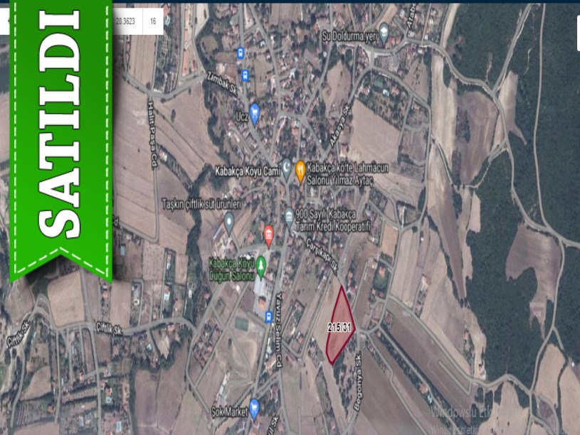 Çatalca Kabakçada Satılık Arsa , 300 m2 Şehir Merkezinde