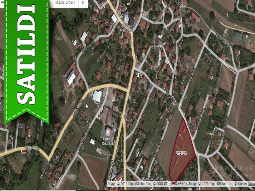 Çatalca Kabakçada Satılık Arsa , 300 m2 Şehir Merkezinde