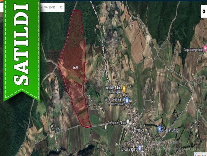 Çatalca Dağyenicede Satılık  Arsa , 4,815 M2 Anayola Cephe Çevrili