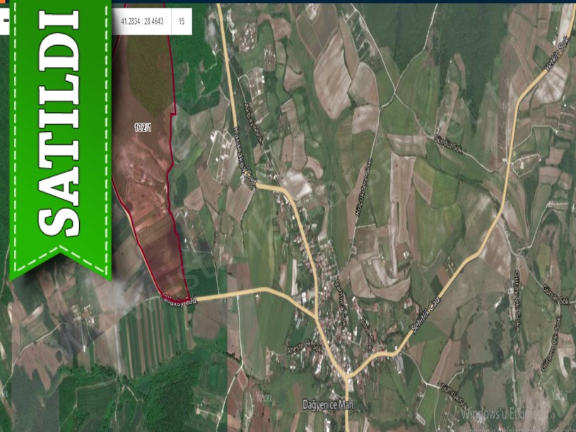 Çatalca Dağyenicede Satılık  Arsa , 4,815 M2 Anayola Cephe Çevrili