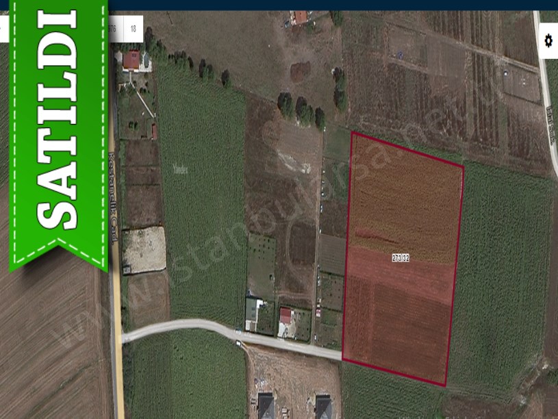 Çatalca Kestanelikte Satılık Arsa , 1,385 M2 Etrafı Çevrili Çaplı