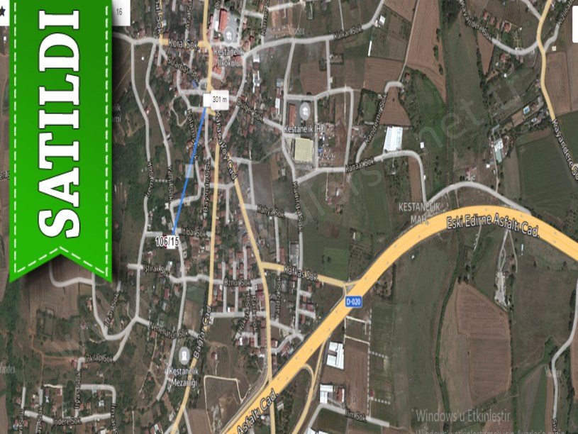 Çatalca Kestanelikte Satılık Arsa , 403 M2 Müstakil Merkezde İmarlı