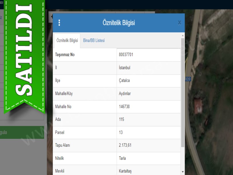 Çatalca Aydınlarda Satılık Arsa , 2,173 m2 Asfalt Yola Cephe Müstakil