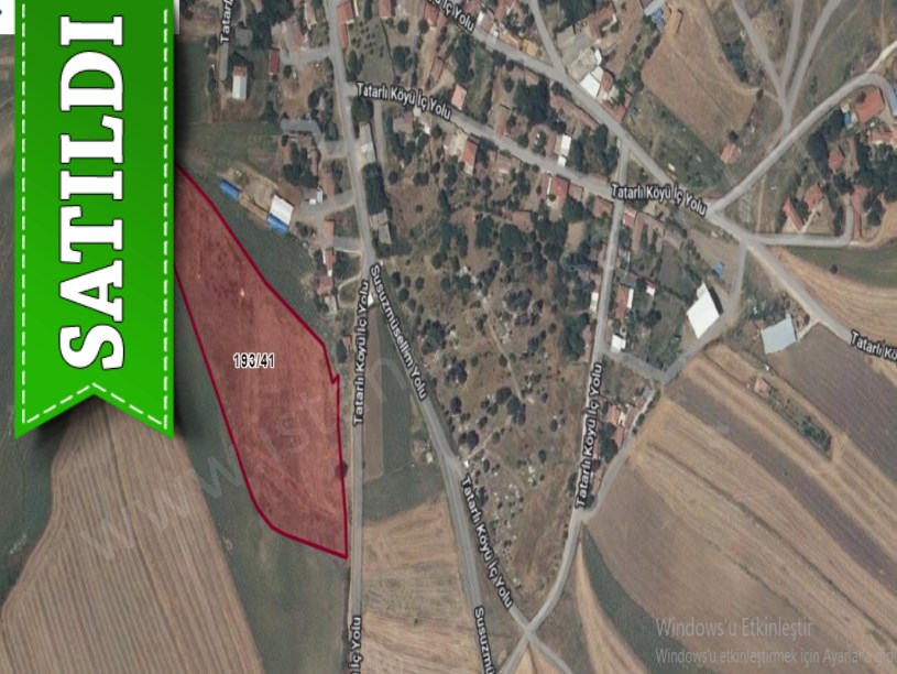 Tekirdağ Hayrabolu Tatarlı Mah. Satılık Arsa , 1,010 m2 Köy İçi Yola Cephe