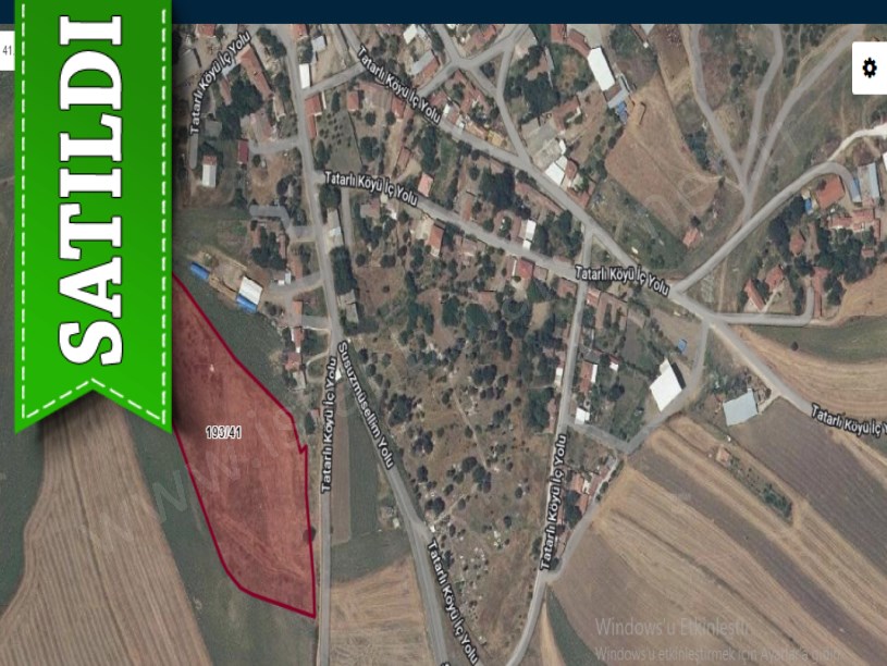 Tekirdağ Hayrabolu Tatarlı Mah. Satılık Arsa , 1,010 m2 Köy İçi Yola Cephe