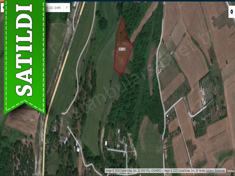 Tekirdağ Hayrabolu Danişmentte Satılık Tarla , 5,400 M2 Müstakil Resmi Yolu Var