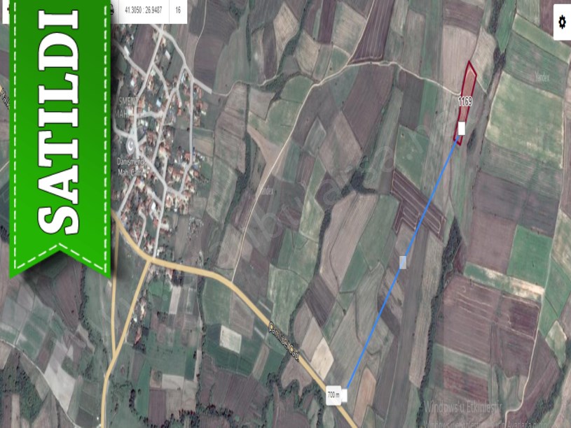 Tekirdağ Hayrabolu Danişmentte Satılık Tarla , 5,400 M2 Müstakil Resmi Yolu Var