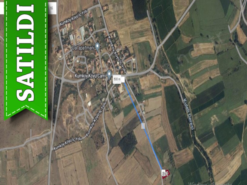 Kırklareli Pehlivanköy Kumköyde Satılık Arsa , 946 m2 Müstakil Yola Cephe 