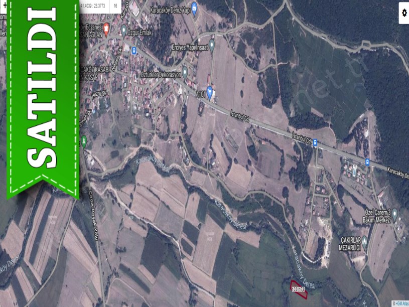 Çatalca Karacaköyde Satılık Arsa , 450 m2 Yolu Var Çaplı