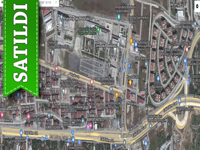 Arnavutköy Mustafa Kemalpaşa Mah Satılık Arsa , 200 M2 Müstakil İmarlı Caddeye Yakın