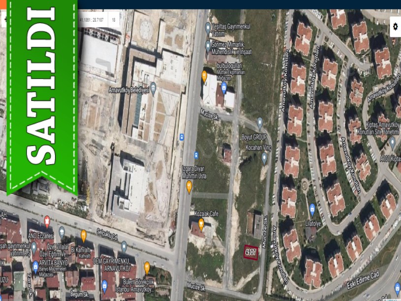 Arnavutköy Mustafa Kemalpaşa Mah Satılık Arsa , 200 M2 Müstakil İmarlı Caddeye Yakın