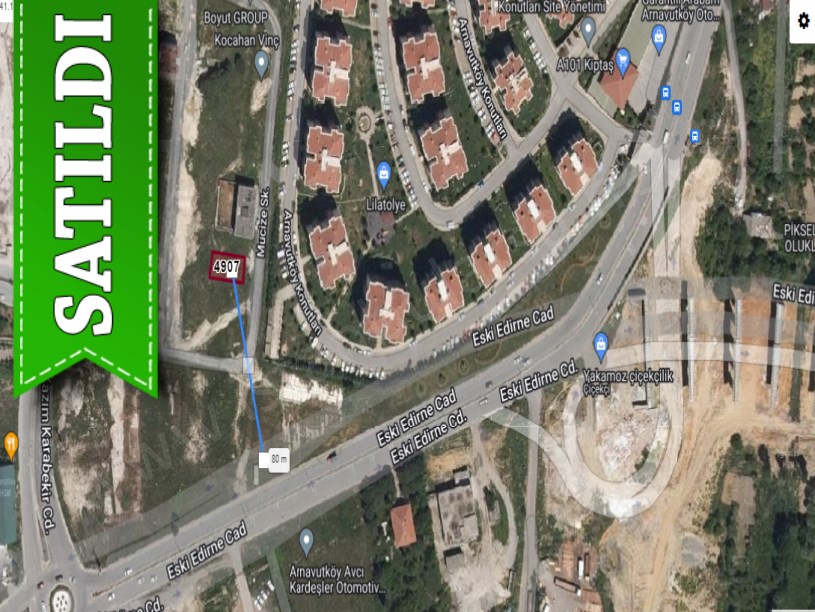 Arnavutköy Mustafa Kemalpaşa Mah Satılık Arsa , 200 M2 Müstakil İmarlı Caddeye Yakın