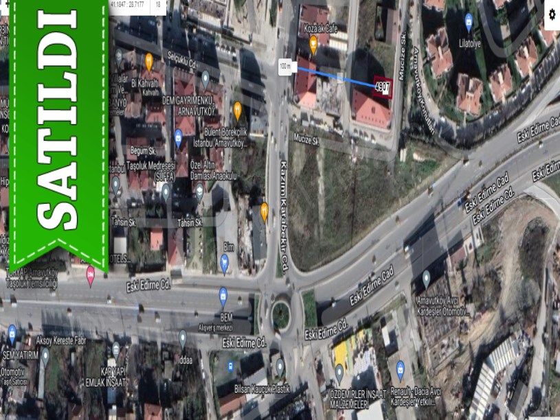 Arnavutköy Mustafa Kemalpaşa Mah Satılık Arsa , 200 M2 Müstakil İmarlı Caddeye Yakın