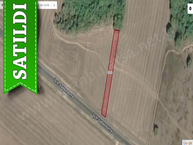 Edirne Meriç K.Doğancada Satılık Tarla , 592 m2 Asfalt Yola Cephe Müstakil