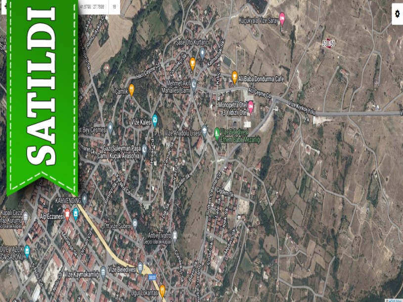 Kırklareli Vize Mehmet Akif Mah, Satılık Arsa , 450 M2 Yola Cephe Müstakil