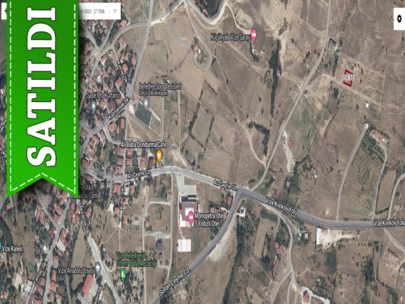 Kırklareli Vize Mehmet Akif Mah, Satılık Arsa , 450 M2 Yola Cephe Müstakil